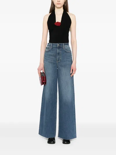 Rag & Bone Miramar Sofie Wide Leg Jeans In Venice In Blue