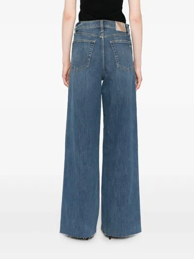 Rag & Bone Miramar Sofie Wide Leg Jeans In Venice In Blue