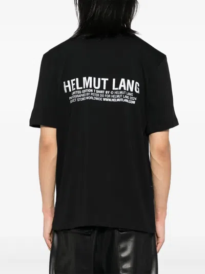 Helmut Lang Man T-shirt Black Size M Cotton In Black