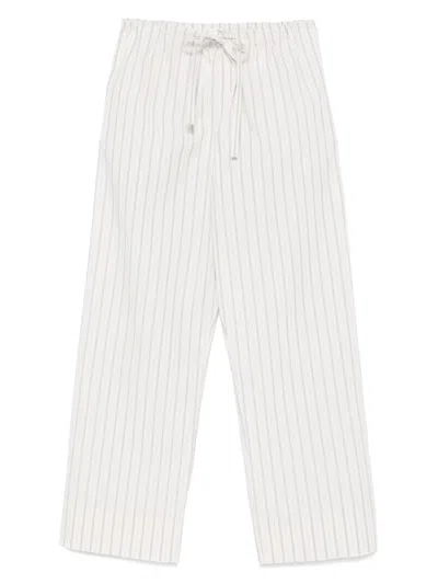 The Row Hypnosta Trousers In White With Stripes In White