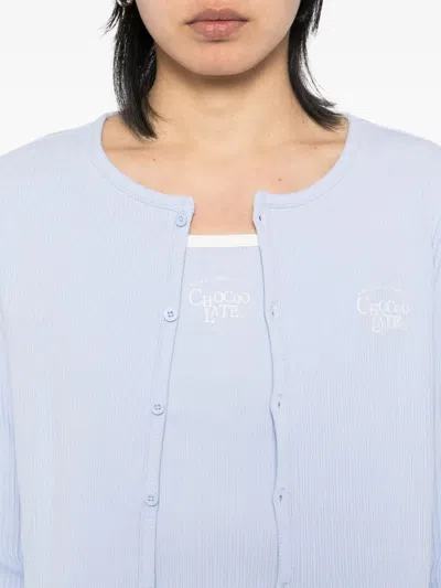 Chocoolate Logo-embroidered Top In Blue