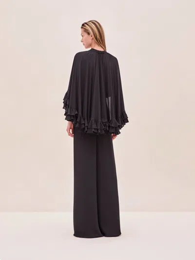 Alexis Cortese Ruffled Blouse In Black