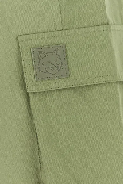 Maison Kitsuné Maison Kitsune Green Cotton Bermuda Shorts