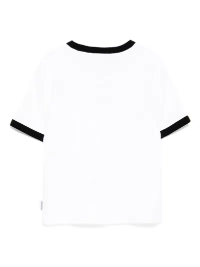 Chocoolate Logo-embroidered T-shirt In White
