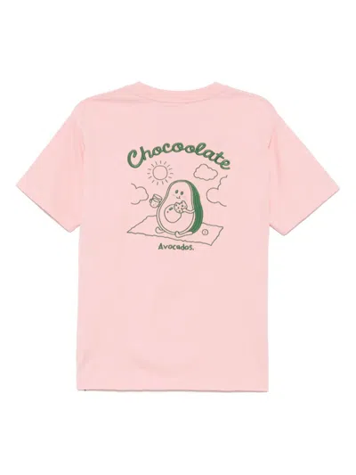 Chocoolate Logo-embroidered T-shirt In Pink