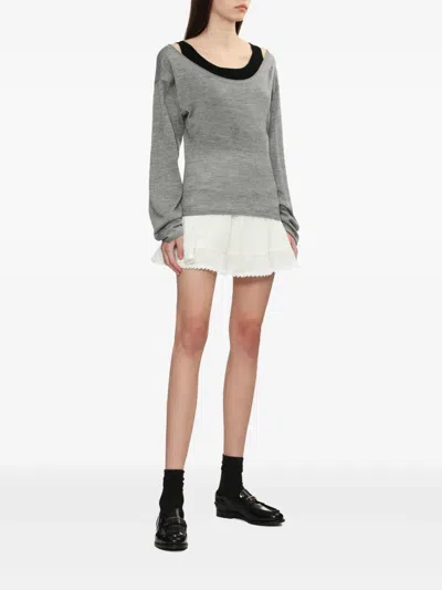 Tout A Coup Layered Sweater In Grey