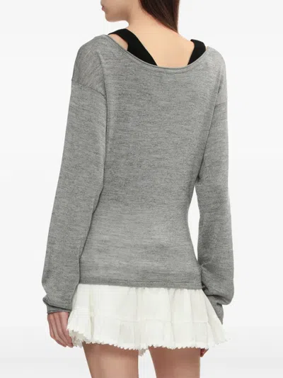 Tout A Coup Layered Sweater In Grey