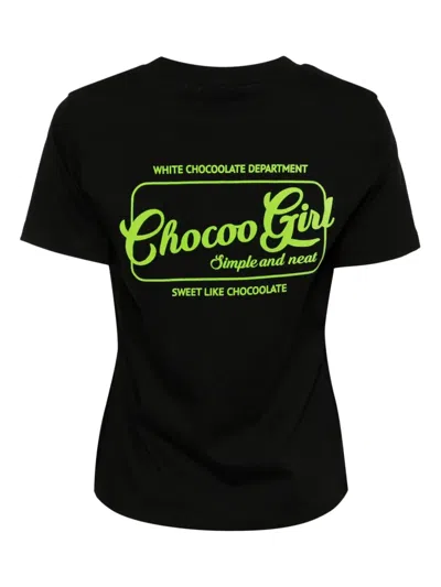 Chocoolate Logo-embroidered T-shirt In Black