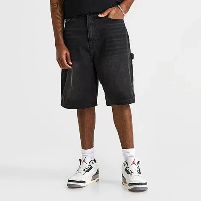 Mercier Men's Stressed Relaxed Hammer Lightweight Denim Jean Shorts In Black Wash