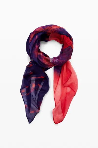 Desigual Scarf Designed By Mr. Christian Lacroix In Red