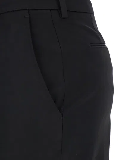 Pt Torino 'new York' Black Pants With Belt Loops In Black