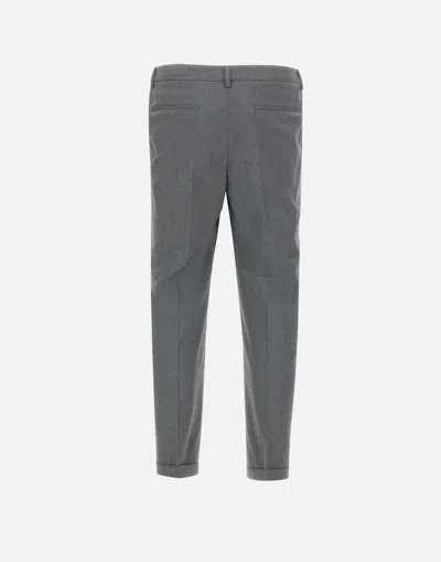 Devore Pleated Tailored Trousers In Grey
