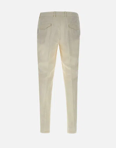 Devore Pleated Trousers In White