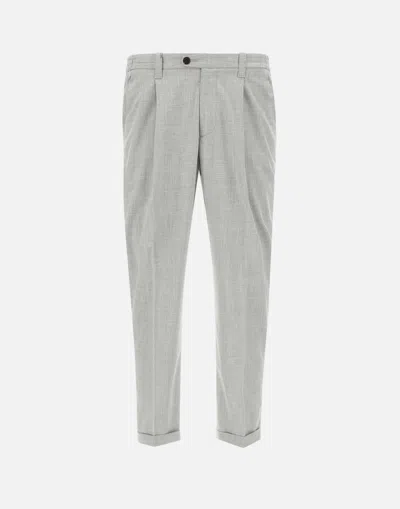 Devore Pleated Tailored Trousers In Grey
