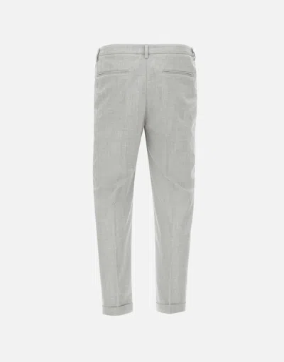 Devore Pleated Tailored Trousers In Grey