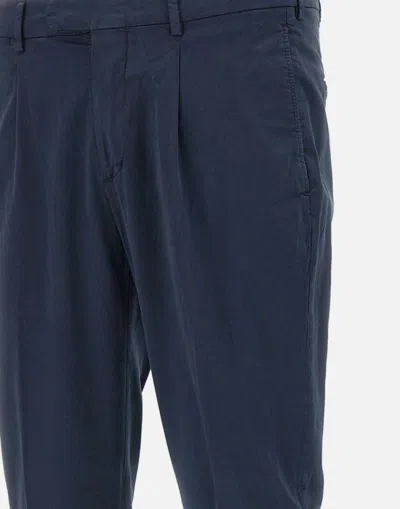 Devore Pleated Trousers In Blue
