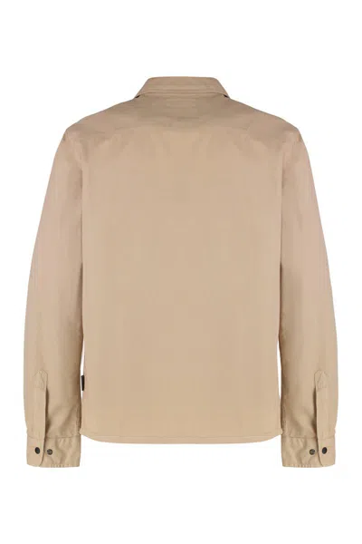 Woolrich Beige Jacket With Pockets And Zip Closure In Beige