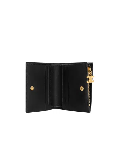 Celine Grain Trimphe Wallet In Black