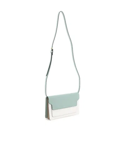 Marni Trunk Colour-block Clutch Bag In Green