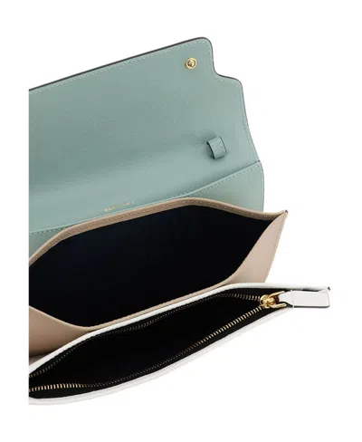 Marni Trunk Colour-block Clutch Bag In Green