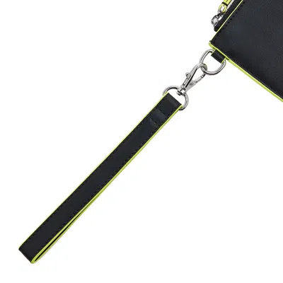 Msgm Zippered Clutch In Black