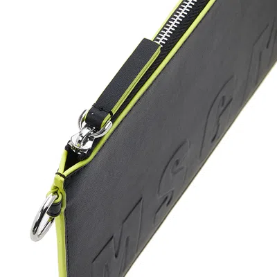 Msgm Zippered Clutch In Black