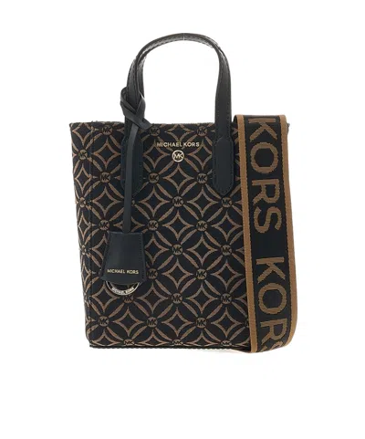 Michael Kors Sinclair Extra-small Tote Bag In Black/deep Camel