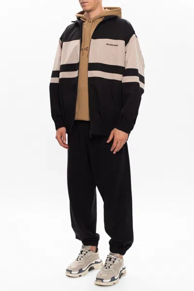 Balenciaga Logo-print Hoodie In Nude