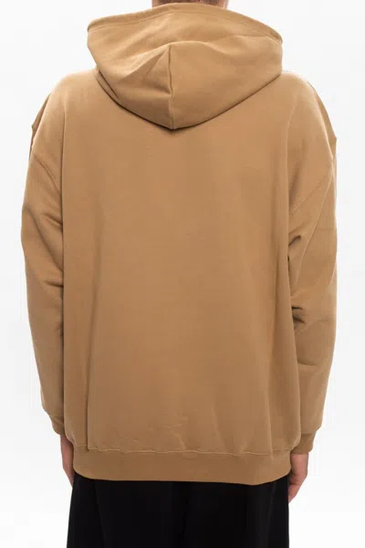 Balenciaga Logo-print Hoodie In Nude
