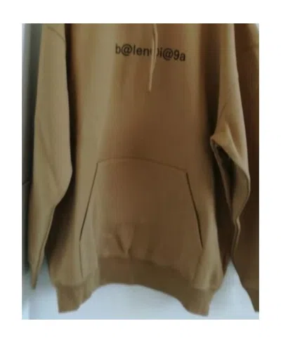 Balenciaga Logo-print Hoodie In Nude