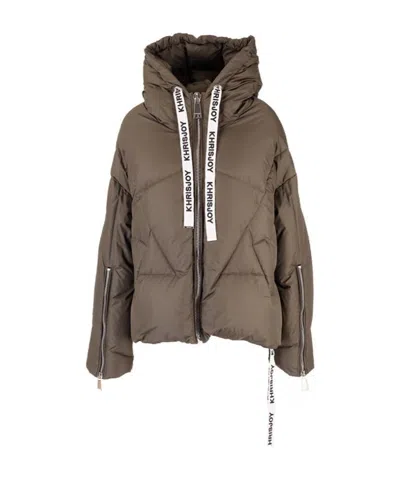 Khrisjoy Khris Shiny Down Jacket In Gray