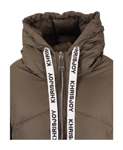 Khrisjoy Khris Shiny Down Jacket In Gray
