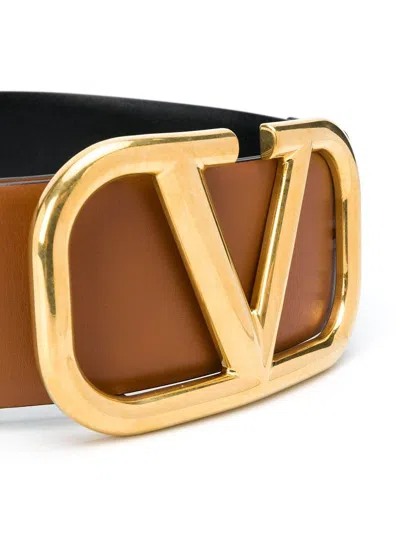 Valentino 20mm Vlogo Signature Reversible Belt In Brown