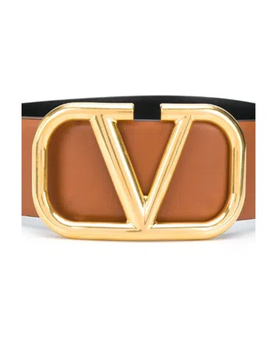 Valentino 20mm Vlogo Signature Reversible Belt In Brown