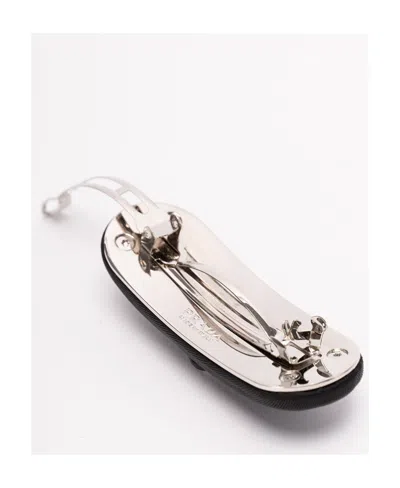 Prada Logo-plaque Hair Clip In Black