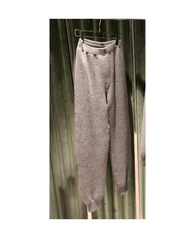 Prada Grey Cashmere Blend Joggers In Grey