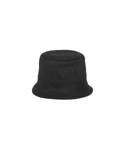 Prada Reversible Bicolor Cashmere Bucket Hat In Black