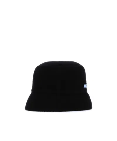 Prada Midnight Blue Cashmere Bucket Hat In Midnight Blue