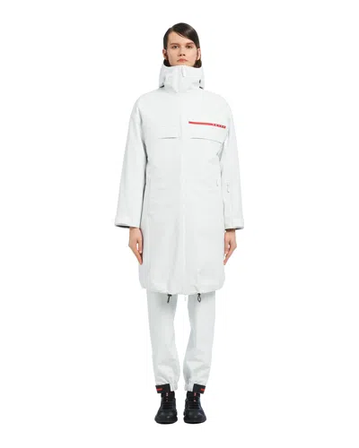 Prada Chalk Re-nylon Padded Jacket In White
