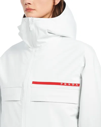 Prada Chalk Re-nylon Padded Jacket In White
