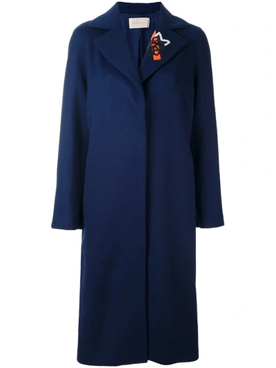 Christopher Kane Tape And Sequin-embellished Coat In Blue