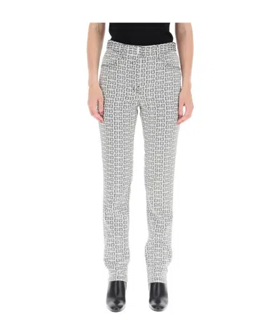 Givenchy 4g Jacquard Jeans In Gray