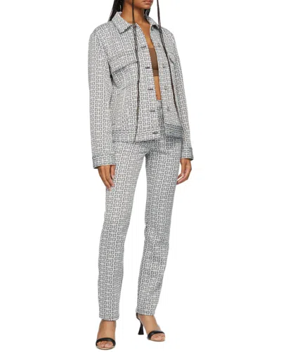 Givenchy 4g Jacquard Jeans In Gray