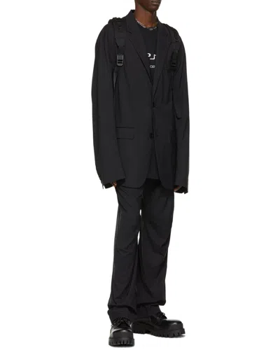 Balenciaga Oversized Single-breasted Blazer In Black