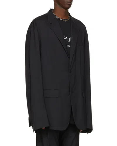 Balenciaga Oversized Single-breasted Blazer In Black