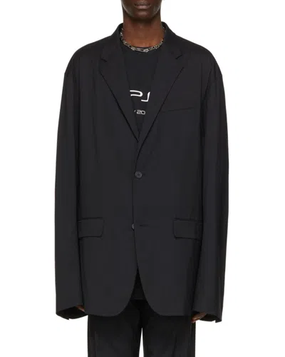 Balenciaga Oversized Single-breasted Blazer In Black