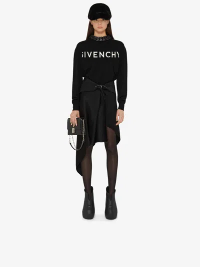 Givenchy Zip-front Asymmetric Skirt In Black