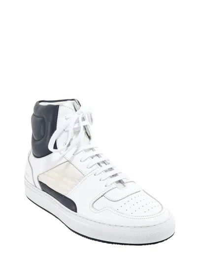 Common Projects High-top Leather-panelled Sneakers In White