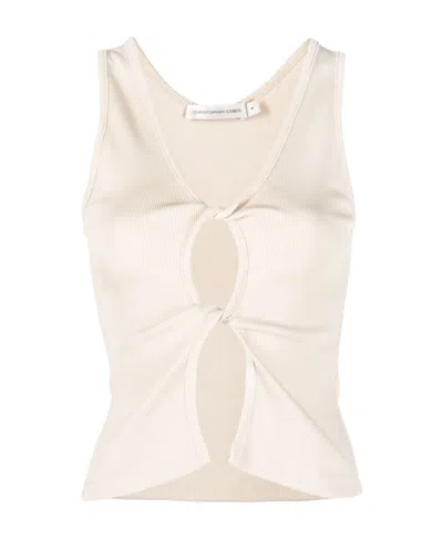 Christopher Esber Open Twist Tank Top In White