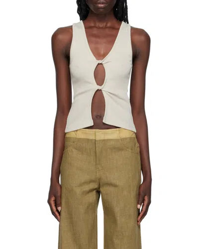 Christopher Esber Open Twist Tank Top In White